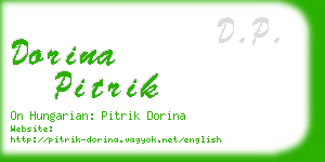dorina pitrik business card